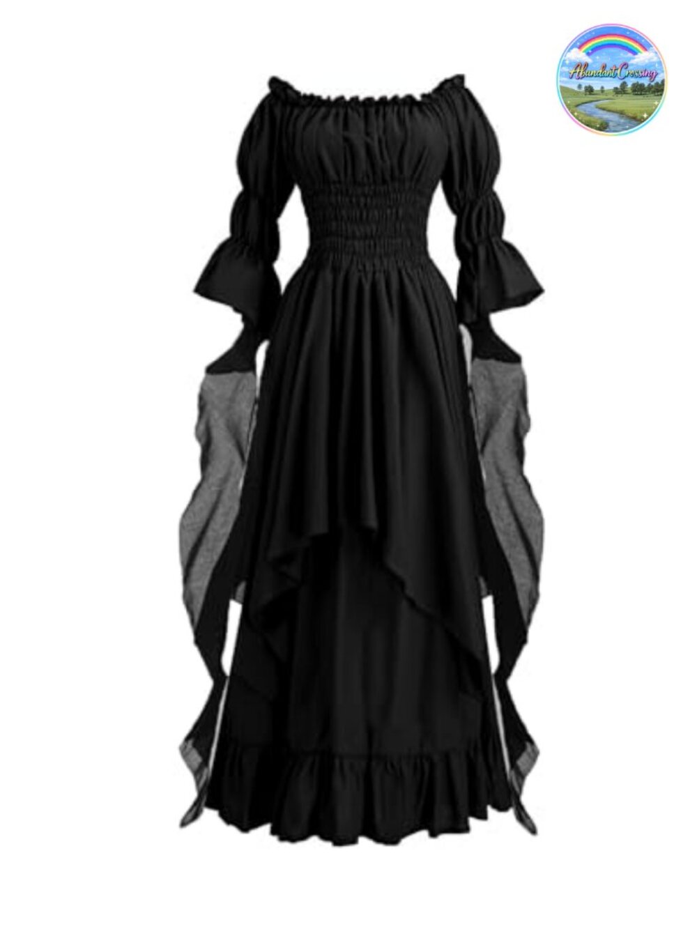 Victorian Renaissance Costume Off Shoulder Polyester Dress